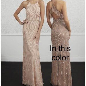 Taupe Adrianna Papell Formal Gown, Size 6, worn once